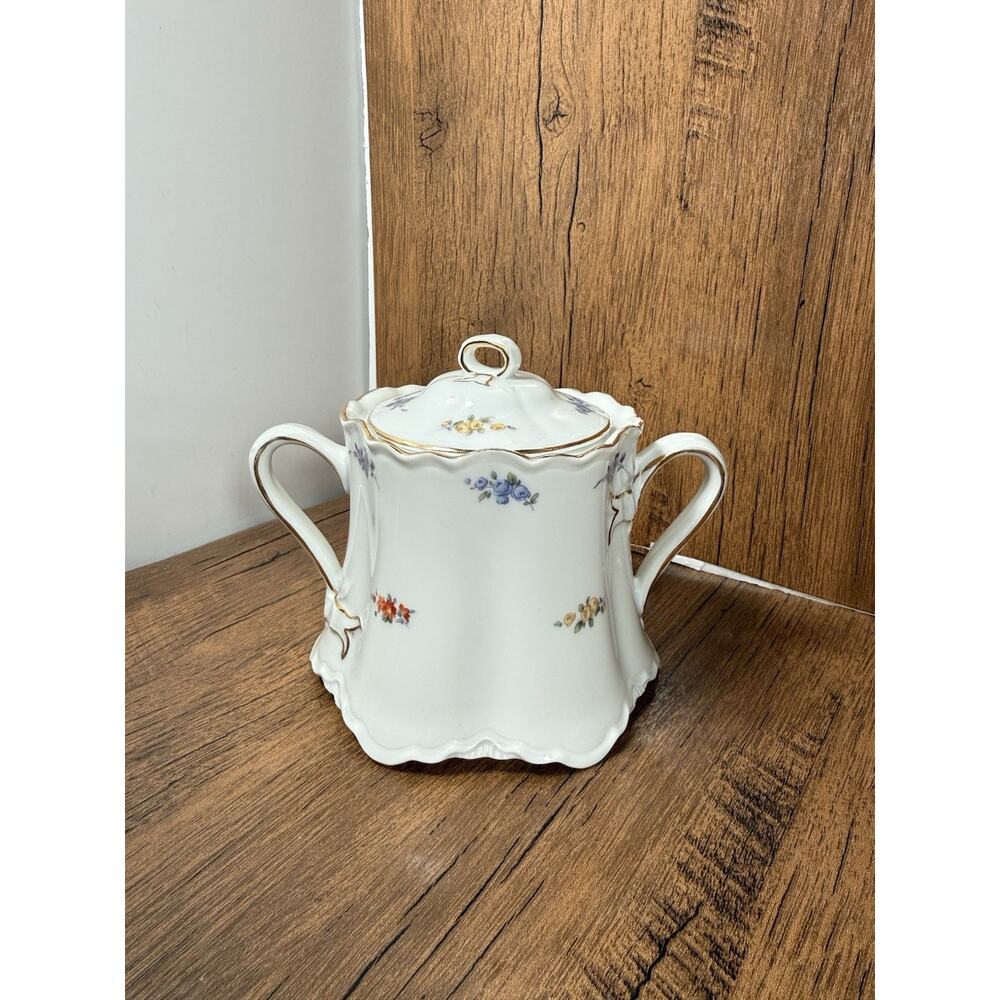 K&A Krautheim Selb Bavaria Germany Floral Sugar Bowl, Candy Dish